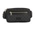 GG Supreme Waist Bag, &pound;495, Handbags, Black, Coated Canvas/Leather, Front view